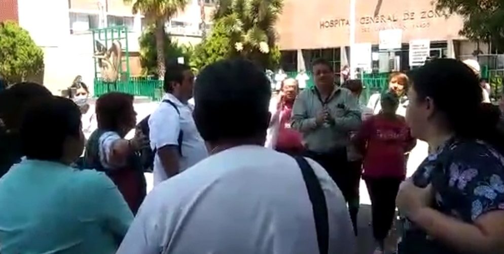 Protesta personal del IMSS en Aguascalientes por falta de material para trabajar y hacer frente al Covid-19
